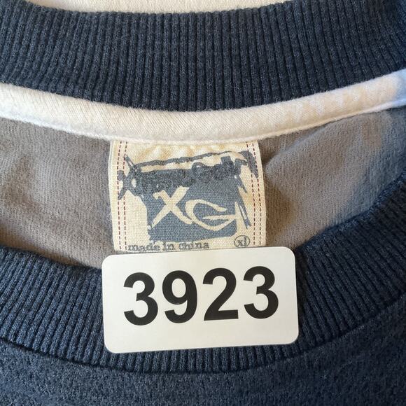 A/X Armani Exchange Women Sweatshirt XL (18/20) Navy Athleisure Striped Long - Picture 2 of 8